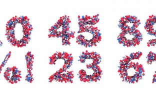 تصویر اعداد مختلف با یک علامت تخفیف با بکگراند سفید